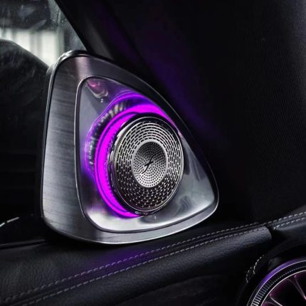 Mercedes W238 4D ambient tweeter installed with door speaker lighting