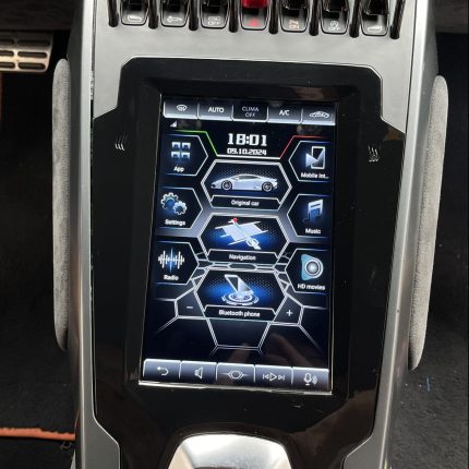 Lamborghini Huracán EVO Android screen upgrade installed – full touchscreen center console