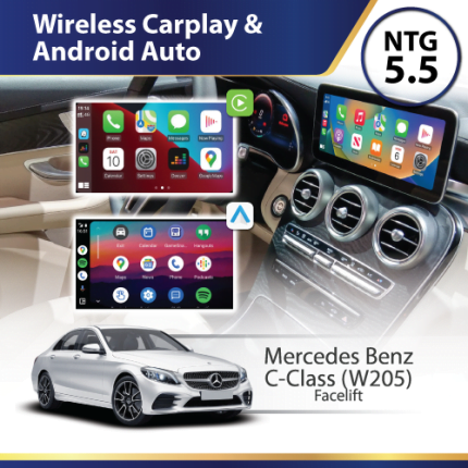 W205 C-Class Facelift Android auto and apple carplay