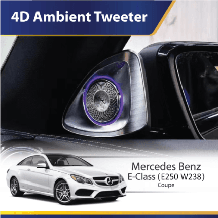 Mercedes W238 C207 4D ambient rotating tweeter upgrade with LED lighting