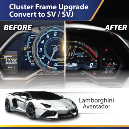 Lamborghini Aventador SVJ cluster frame upgrade before and after comparison