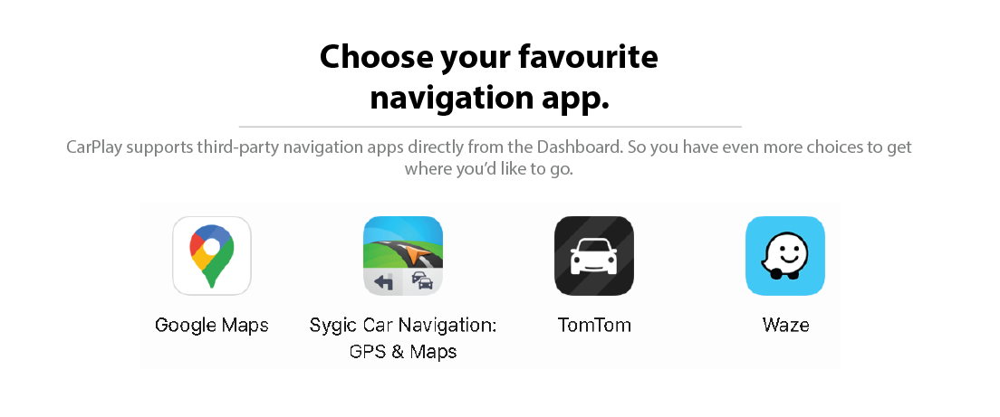 third party navigation apps supported
