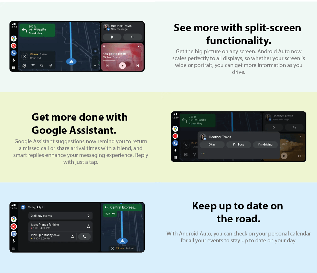Latest functions of android auto