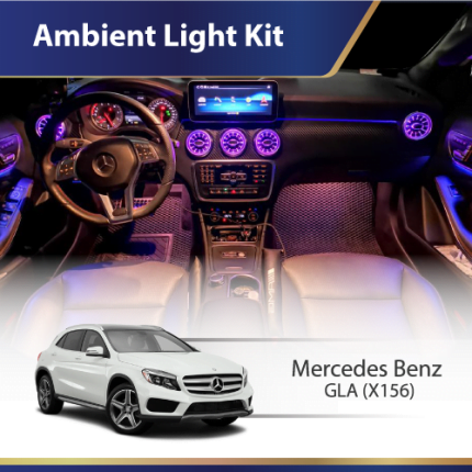 64-color ambient light kit for Mercedes GLA X156 interior upgrade