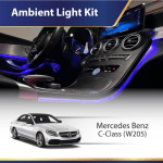 Mercedes W205 ambient light kit 64 color upgrade OEM style interior lighting