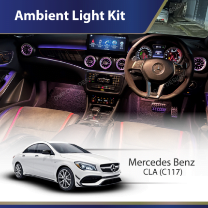 64-color ambient light kit for Mercedes CLA W117 interior upgrade