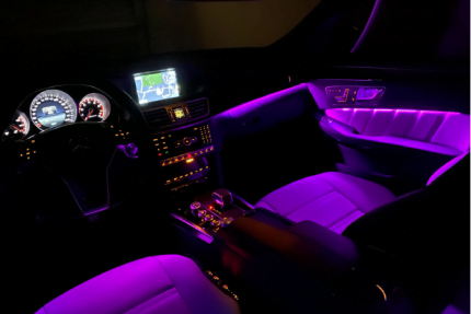 64-color ambient light upgrade kit for Mercedes W218 CLS interior