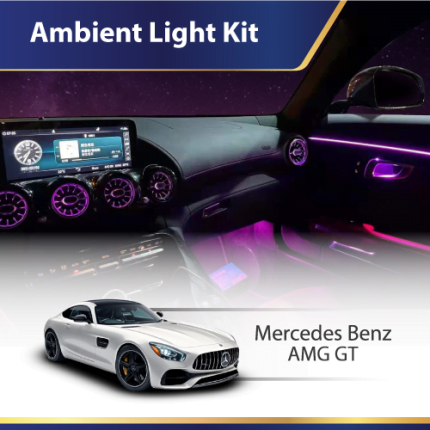 64-Color Ambient Light Kit for Mercedes-Benz AMG GT – Air Vent LED Interior Upgrade