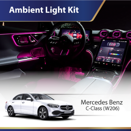 Mercedes W206 64 color ambient light kit OEM style interior upgrade