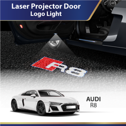 Audi R8 Laser Logo Projector Door Light – High-Brightness LED Welcome Light