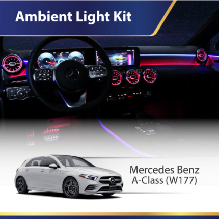 64 Color Ambient Light Kit for Mercedes A-Class W177 Interior Upgrade