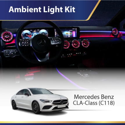 Mercedes CLA C118 ambient light kit interior upgrade with OEM control