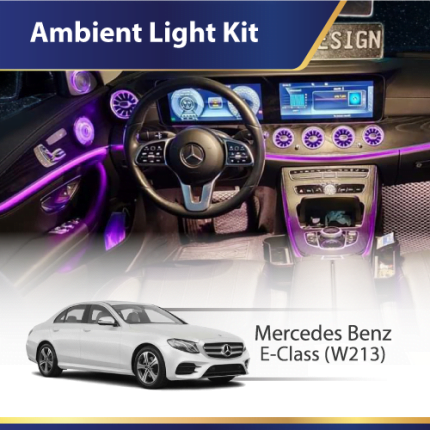 64-Color Ambient Light Kit for Mercedes-Benz E-Class W213 Interior Upgrade