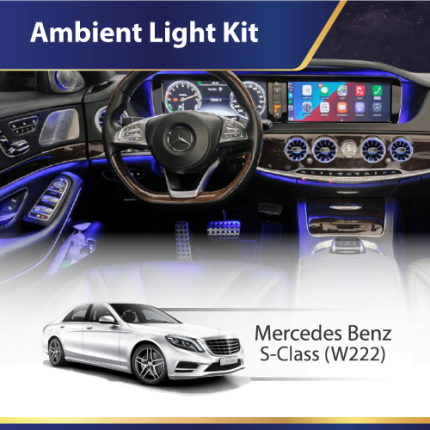 64-Color Ambient Light Kit for Mercedes-Benz S-Class W222 Interior OEM System Control