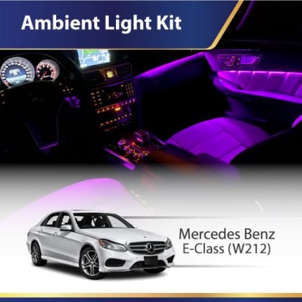 64-color ambient light upgrade kit for Mercedes E-Class W212 interior