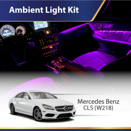 64-color ambient light upgrade kit for Mercedes CLS-Class W218 interior