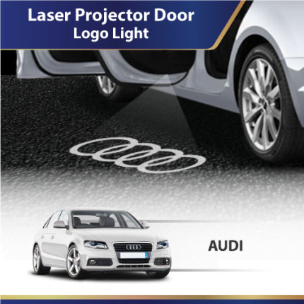 Audi Laser Projector Door Logo Light projecting four-ring logo on the ground
