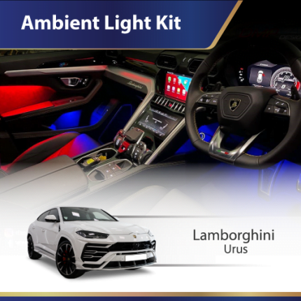 Lamborghini Urus 60-Color Ambient Light Kit by DMP – OEM-Style Dual-Zone Interior Lighting