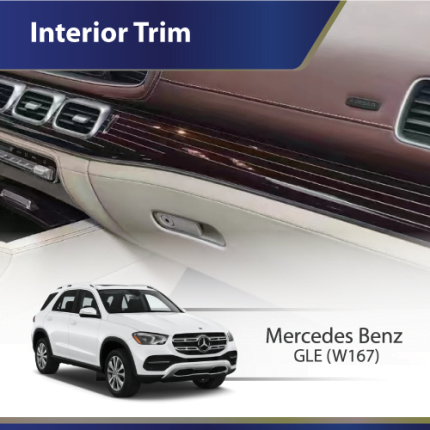 Black Flowing Lines Wood Interior Trim Set for Mercedes-Benz GLE (W167)