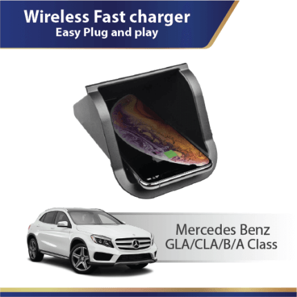 Mercedes GLA CLA A-Class wireless fast charger with OEM-fit design and Qi charging