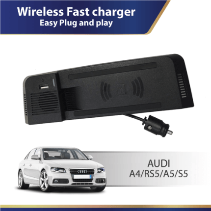 Audi A4 A5 S5 RS5 wireless fast charger with OEM-fit Qi charging module