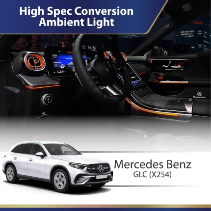 Mercedes X254 GLC high spec ambient light upgrade interior dashboard view